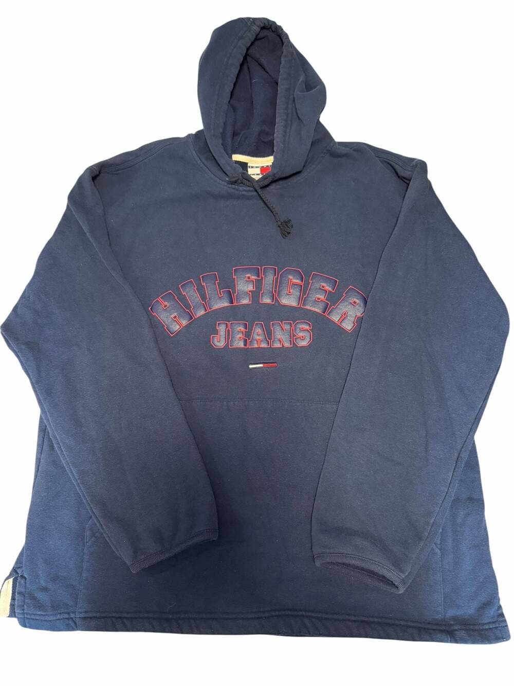 Vintage Tommy Jeans Navy Blue Arch Logo Hoodie